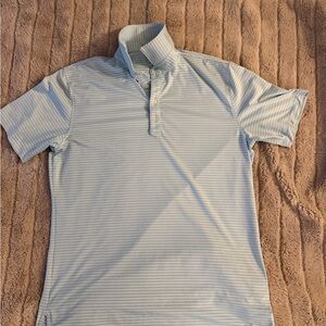 Peter Millar Sky Blue Striped Polo Shirt